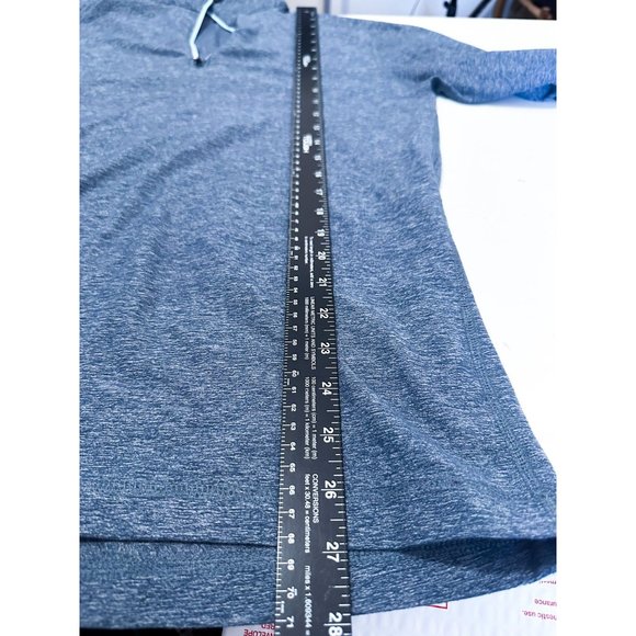 Lululemon Mens 1/4 Zip Pullover Heather Long Sleeve Top Athletic Medium Blue - Picture 7 of 7